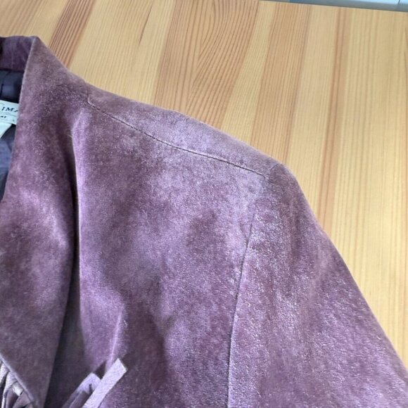 Bellissima Suede Purple Fringe Jacket Boho Western S - Picture 8 of 12